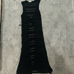 JUNO Chic Black Sleeveless Maxi Dress